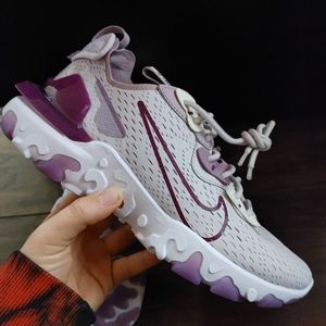 Nike React Vision Running Shoes Purple Sneakers Venice CI7523-500 Womens 7.5 + 7